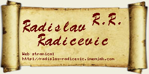 Radislav Radičević vizit kartica
